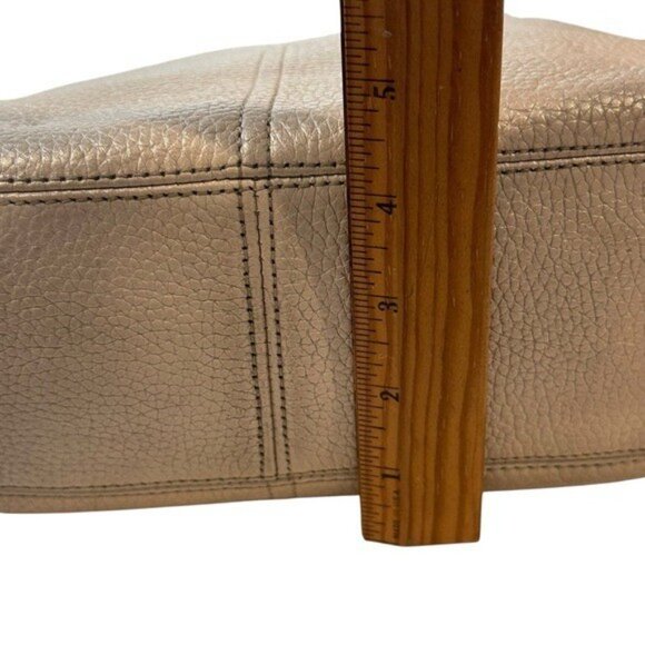 Brighton Barbados Pebbled Leather Handbag Purse Hobo Zip Top Ivory Pearl Multi - Picture 15 of 15